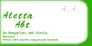 aletta abt business card